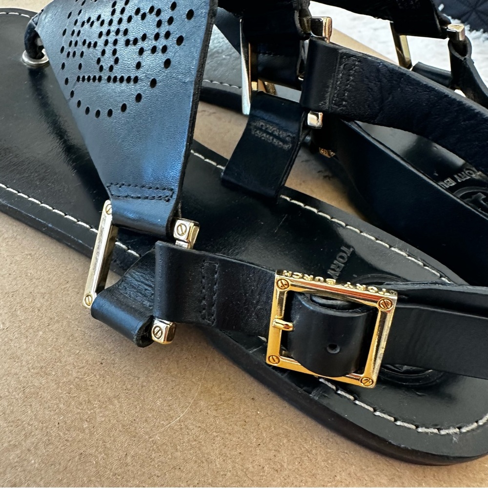 Tory Burch Daniela Black Sandals Size: 7.5 - Picture 7 of 7